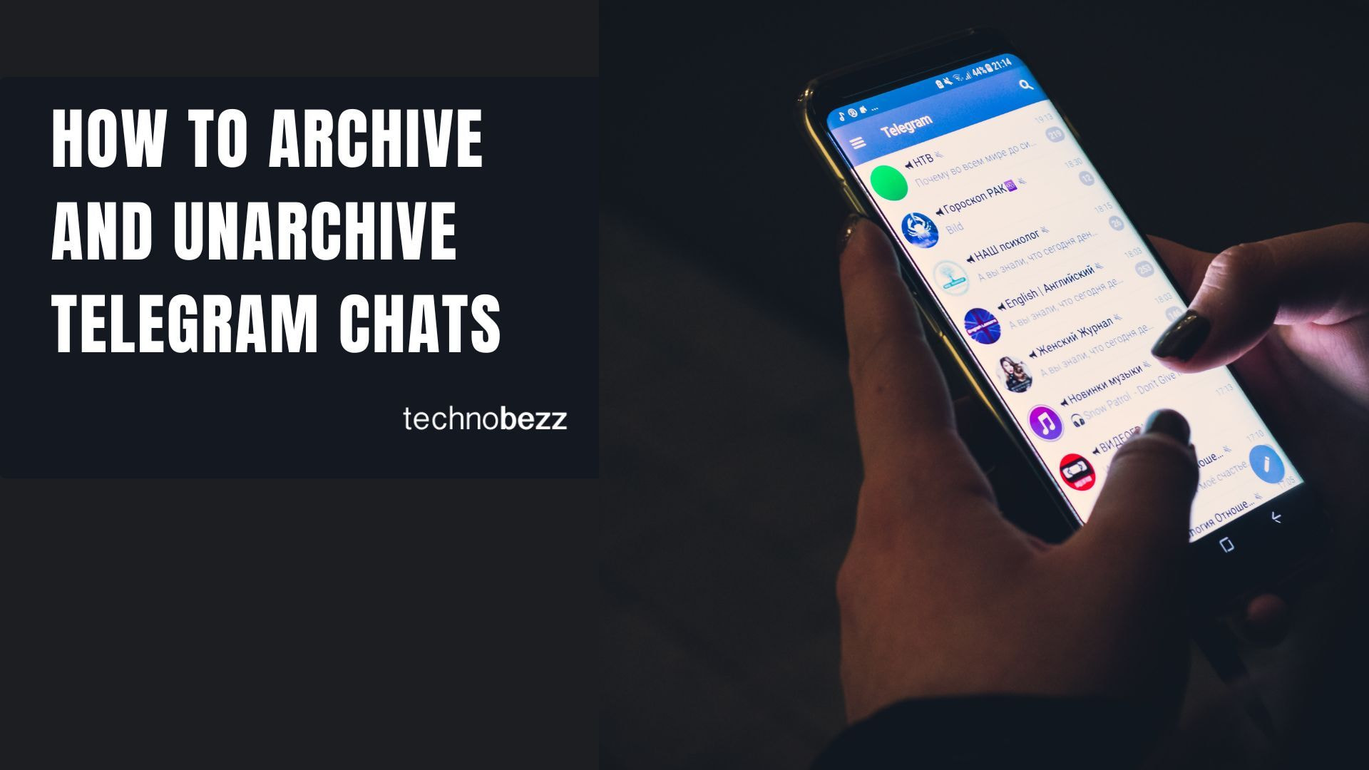 How to archive and unarchive Telegram chats