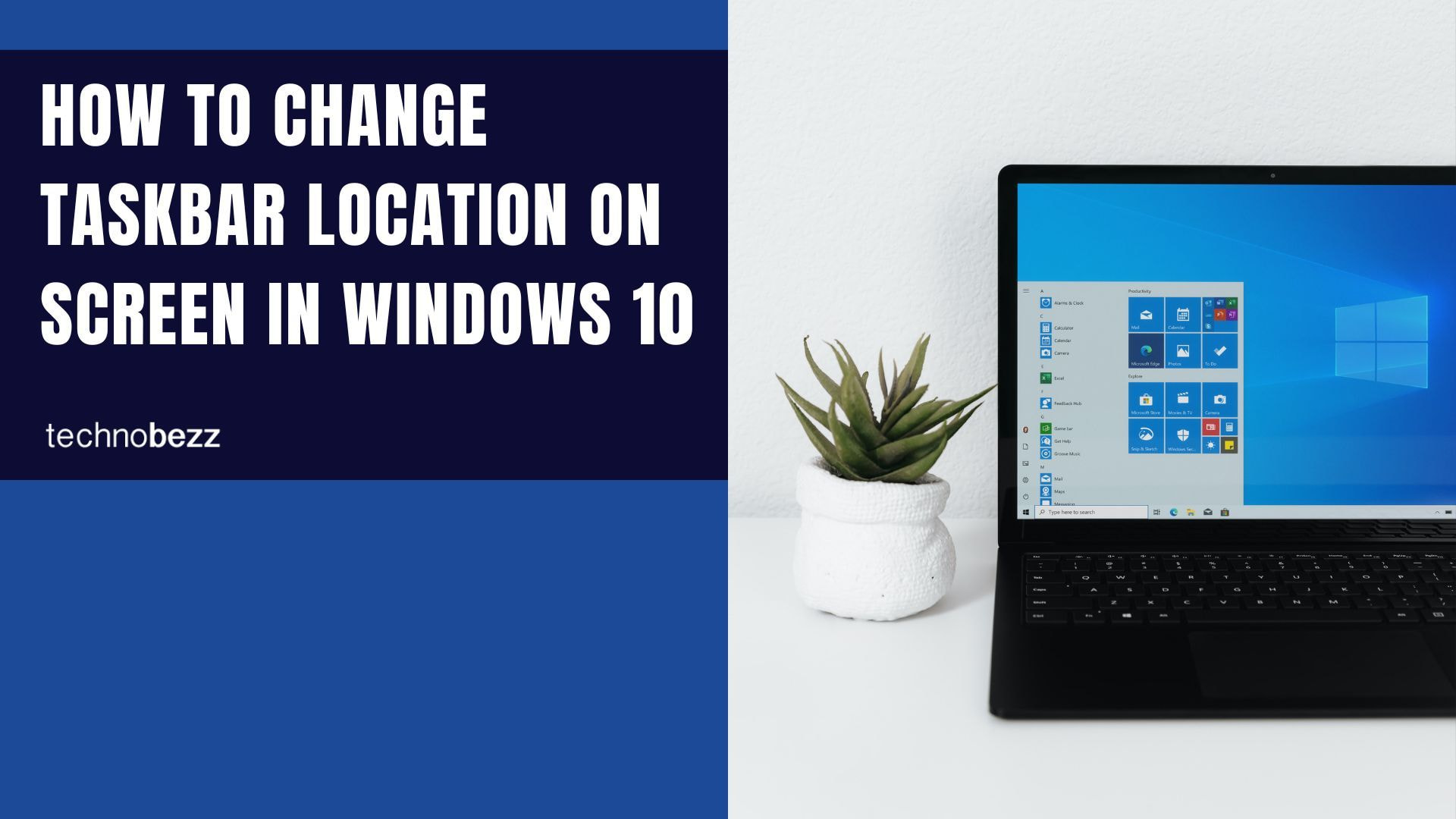 How to change taskbar location on screen in Windows 10