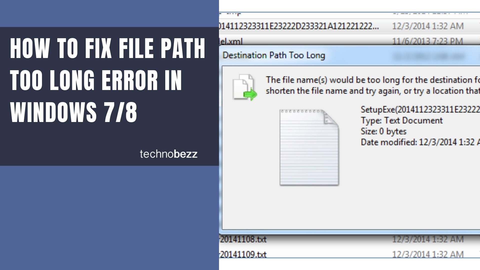 How to Fix File Path Too Long Error in Windows 7/8