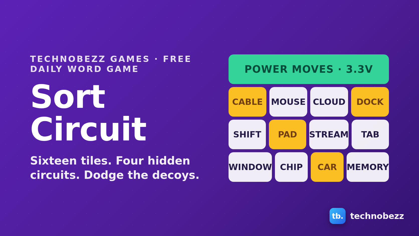 Sort Circuit Daily Word Game